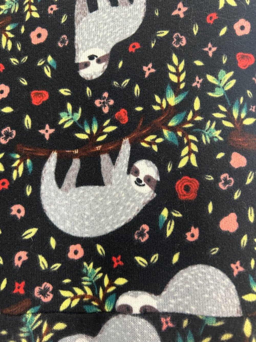 NWT LA SOUL Sloth Print Long Sleeve Fit & Flare Dress Size Large - Picture 5 of 5